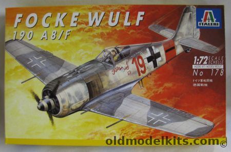 Italeri 1/72 TWO Focke-Wulf FW-190A8/F - II/JG 300 1944 or Unknown Unit Germany 1945 - (FW190 A8/F), 178 plastic model kit